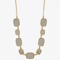 Monet Jewelry Gold Tone Womens 18 Inch Collar Necklace