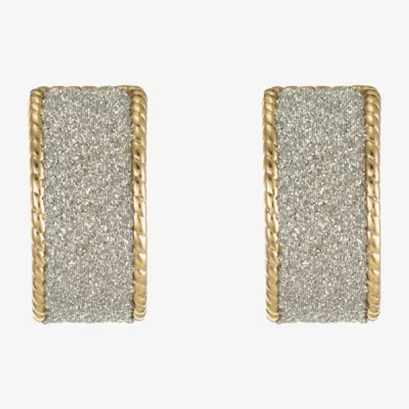 Monet Jewelry Gold Tone Rope Twist Womens 18mm Hypoallergenic Hoop Earrings