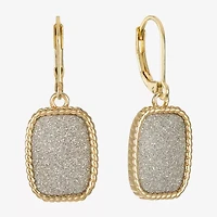 Monet Jewelry Rope Twist Womens Rectangular Drop Earrings