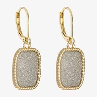 Monet Jewelry Rope Twist Womens Rectangular Drop Earrings