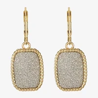 Monet Jewelry Rope Twist Womens Rectangular Drop Earrings