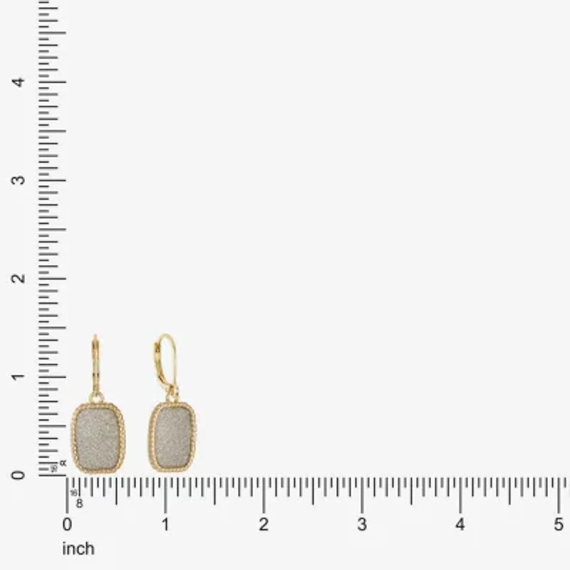 Monet Jewelry Rope Twist Womens Rectangular Drop Earrings