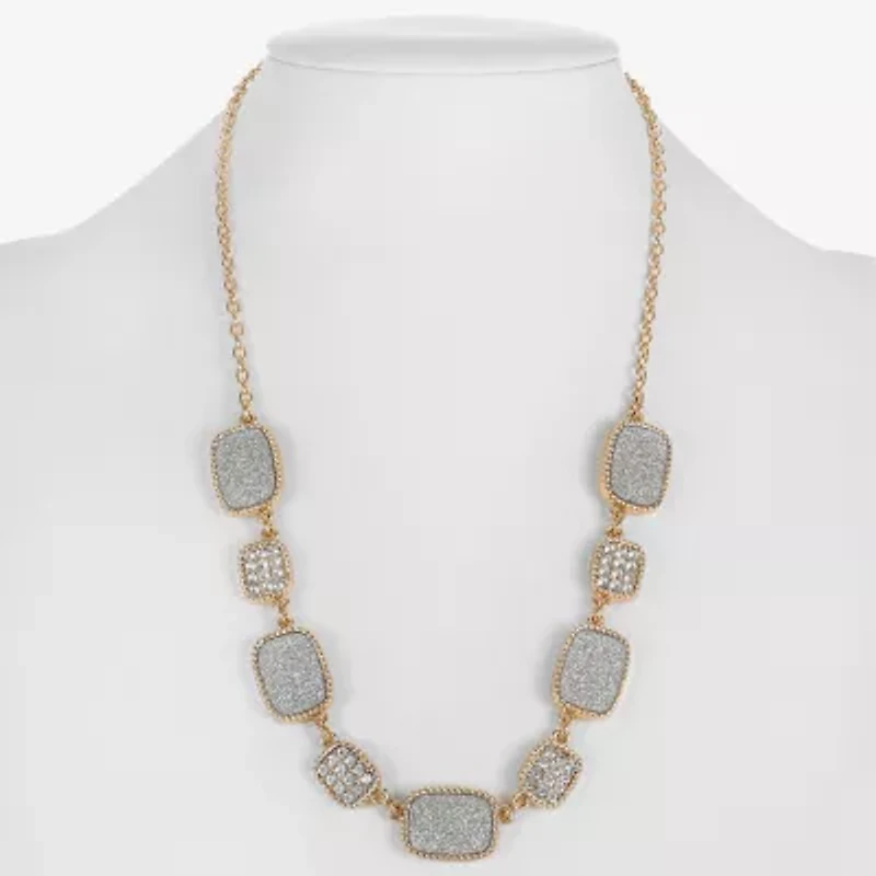 Monet Jewelry Gold Tone Womens 18 Inch Collar Necklace