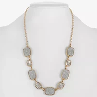 Monet Jewelry Gold Tone Womens 18 Inch Collar Necklace