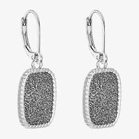 Monet Jewelry Rope Twist Womens Rectangular Drop Earrings