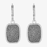 Monet Jewelry Rope Twist Womens Rectangular Drop Earrings