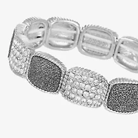 Monet Jewelry Rope Twist Womens Glass Rectangular Stretch Bracelet