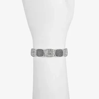 Monet Jewelry Rope Twist Womens Glass Rectangular Stretch Bracelet