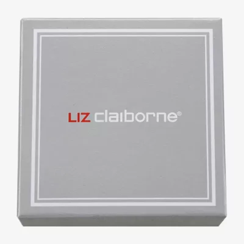 Liz Claiborne Link Frontal Collar Necklace & Drop Earring Womens Glass Hypoallergenic 2-pc. Jewelry Set
