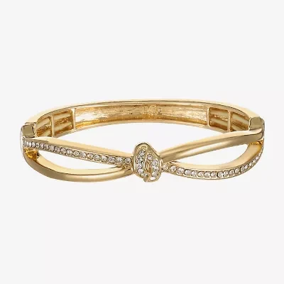 Liz Claiborne Pave Stretch Womens Glass Infinity Knot Bangle Bracelet