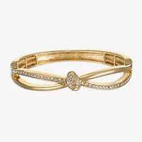 Liz Claiborne Pave Stretch Womens Glass Infinity Knot Bangle Bracelet