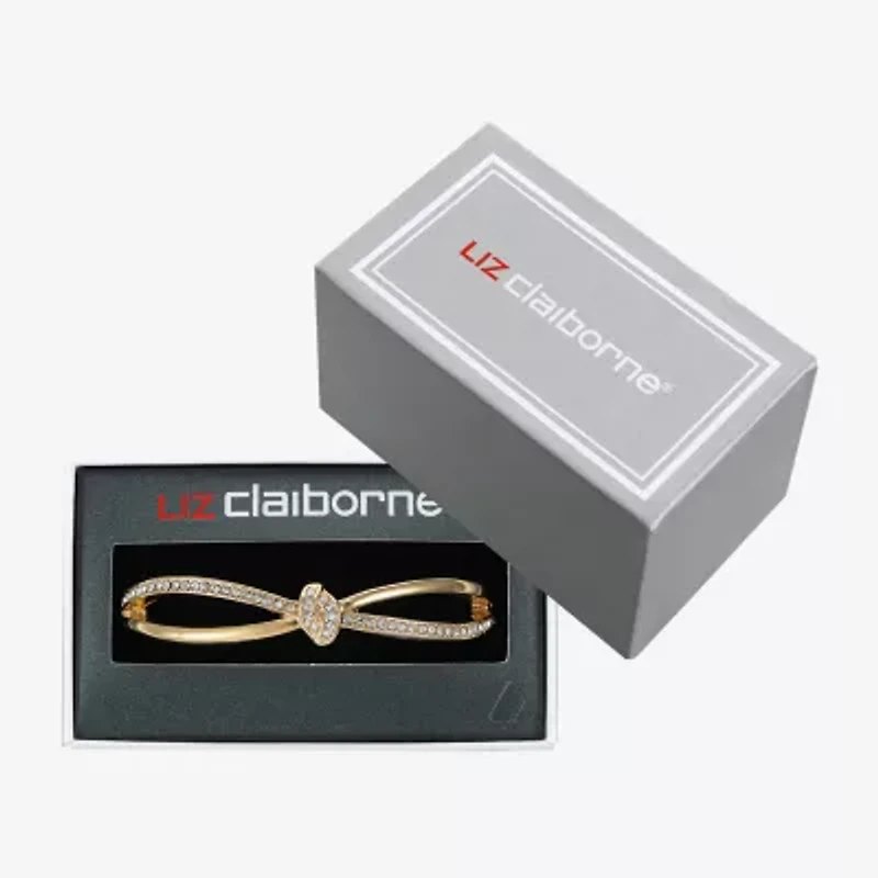 Liz Claiborne Pave Stretch Womens Glass Infinity Knot Bangle Bracelet