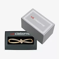 Liz Claiborne Pave Stretch Womens Glass Infinity Knot Bangle Bracelet