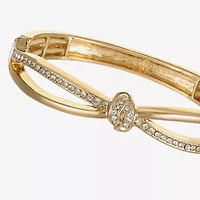 Liz Claiborne Pave Stretch Womens Glass Infinity Knot Bangle Bracelet