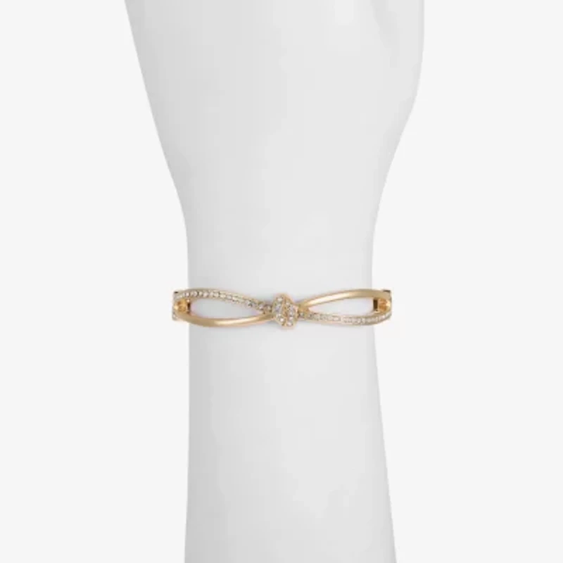 Liz Claiborne Pave Stretch Womens Glass Infinity Knot Bangle Bracelet