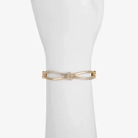 Liz Claiborne Pave Stretch Womens Glass Infinity Knot Bangle Bracelet