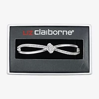 Liz Claiborne Pave Stretch Womens Glass Infinity Knot Bangle Bracelet