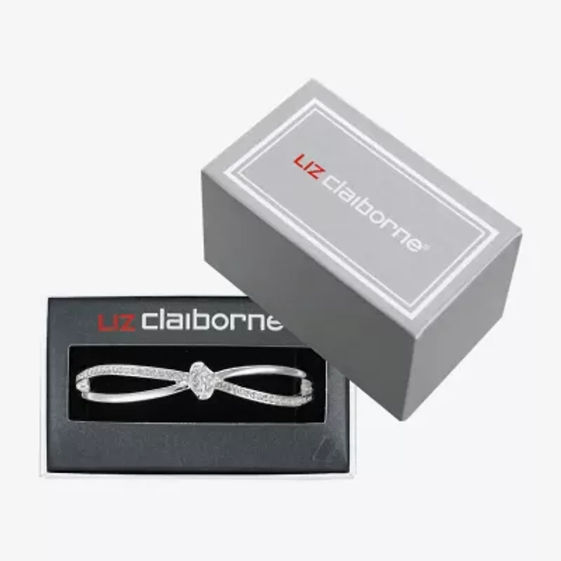 Liz Claiborne Pave Stretch Womens Glass Infinity Knot Bangle Bracelet