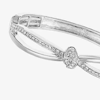 Liz Claiborne Pave Stretch Womens Glass Infinity Knot Bangle Bracelet