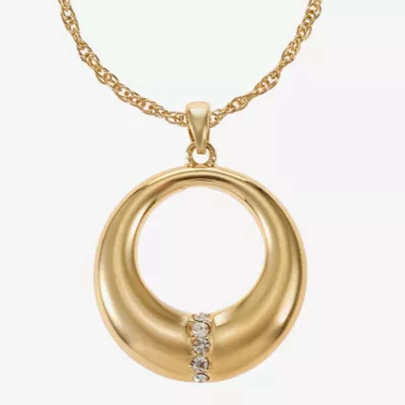 Liz Claiborne Open Circle Pendant Necklace & Drop Earring Womens Glass 2-pc. Jewelry Set