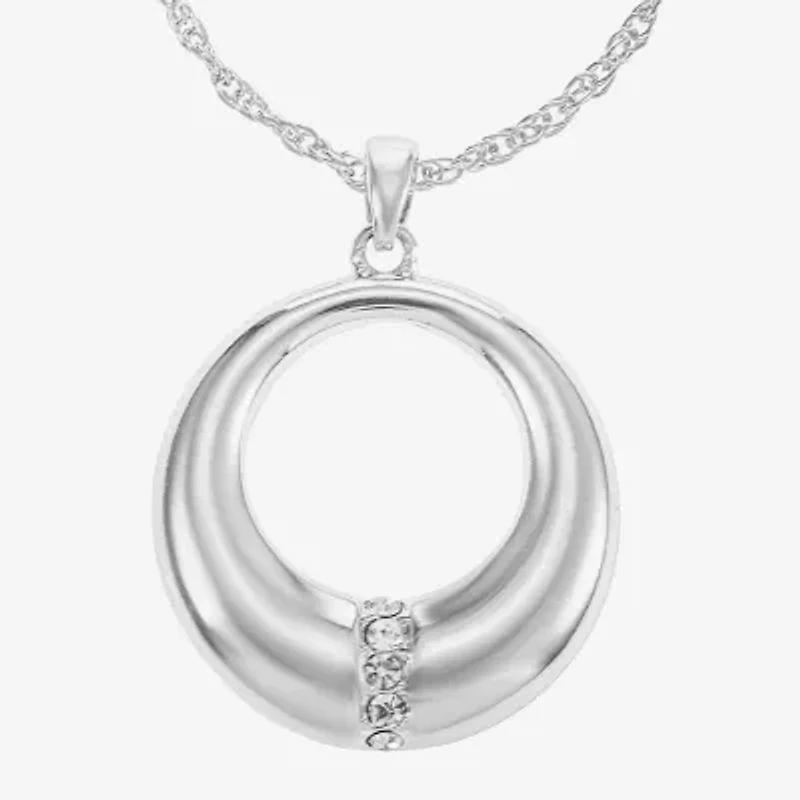 Liz Claiborne Open Circle Pendant Necklace & Drop Earring Womens Glass 2-pc. Jewelry Set