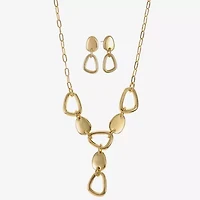 Liz Claiborne Pebble Y Necklace & Drop Earring Womens Hypoallergenic 2-pc. Jewelry Set