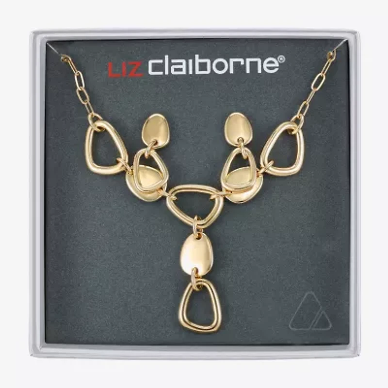 Liz Claiborne Pebble Y Necklace & Drop Earring Womens Hypoallergenic 2-pc. Jewelry Set