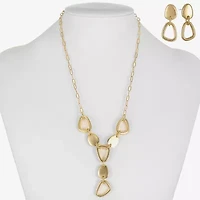 Liz Claiborne Pebble Y Necklace & Drop Earring Womens Hypoallergenic 2-pc. Jewelry Set