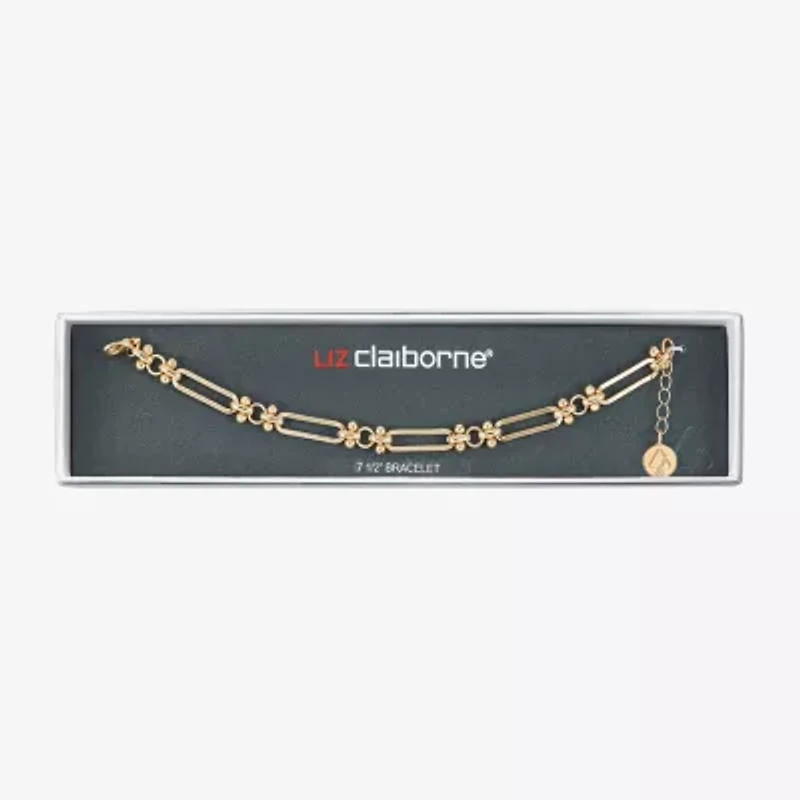 Liz Claiborne Paperclip Link Womens Strand Bracelet