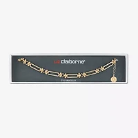 Liz Claiborne Paperclip Link Womens Strand Bracelet