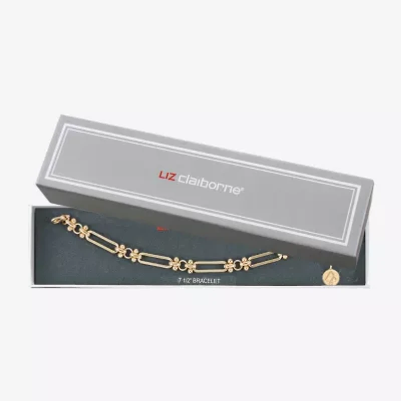 Liz Claiborne Paperclip Link Womens Strand Bracelet