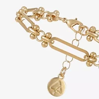Liz Claiborne Paperclip Link Womens Strand Bracelet