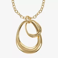 Liz Claiborne Teardrop Womens 17 Inch Pendant Necklace