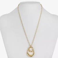 Liz Claiborne Teardrop Womens 17 Inch Pendant Necklace