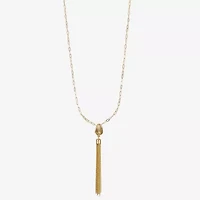 Liz Claiborne Tassel Womens Oval 34 Inch Pendant Necklace