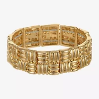 Liz Claiborne Etched Textured Womens Square Stretch Bracelet