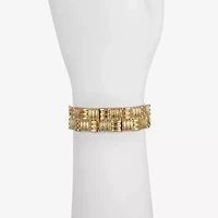 Liz Claiborne Etched Textured Womens Square Stretch Bracelet