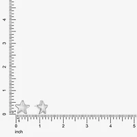 Liz Claiborne Silver Tone 12.7mm Star Stud Earrings