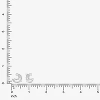 Monet Jewelry Timeless Silver Tone Glass Simulated Pearl 16mm Round Stud Earrings