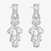 Monet Jewelry Timeless Silver Tone Womens Glass Hypoallergenic Drop Earrings