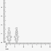 Monet Jewelry Timeless Silver Tone Womens Glass Hypoallergenic Drop Earrings