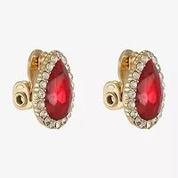 Monet Jewelry Gold Tone Halo Glass 19mm Stud Earrings