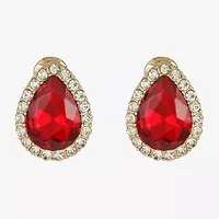 Monet Jewelry Gold Tone Halo Glass 19mm Stud Earrings