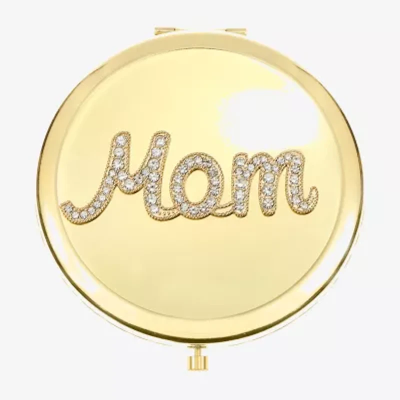 Monet Jewelry Mom Gold Tone Compact Mirror