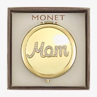 Monet Jewelry Mom Gold Tone Compact Mirror