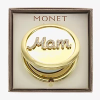 Monet Jewelry Mom Gold Tone Compact Mirror