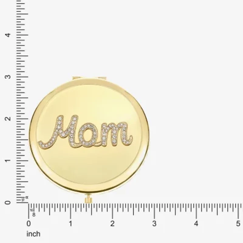 Monet Jewelry Mom Gold Tone Compact Mirror