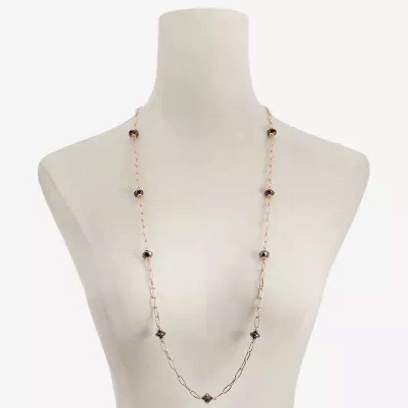 Liz Claiborne Two Tone Beaded Womens 36 Inch Strand Necklace