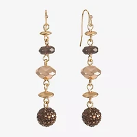 Liz Claiborne Tri Tone Beaded Womens Drop Earrings