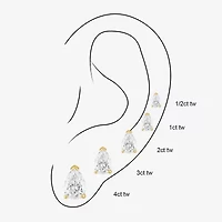 (E-F, Si1-Si2) 4 CT. T.W. Lab Grown White Diamond 14K Gold 11.4mm Pear Stud Earrings